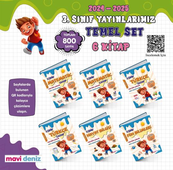 3. Sınıf Temel Set Mavi Deniz Yayıncılık