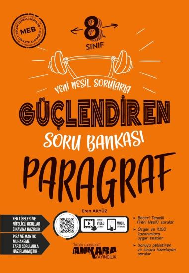 8. Sınıf Paragraf Güçlendiren Soru Bankası Ankara Yayıncılık