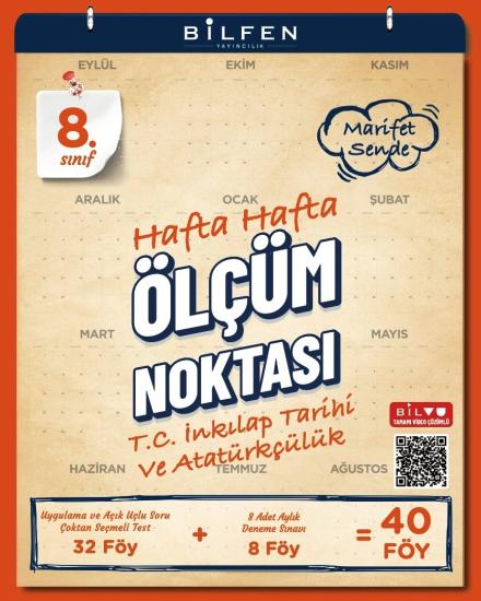 8. Sınıf T.C. İnkılap Tarihi ve Atatürkçülük Hafta Hafta Ölçüm Noktası Bilfen Yayıncılık