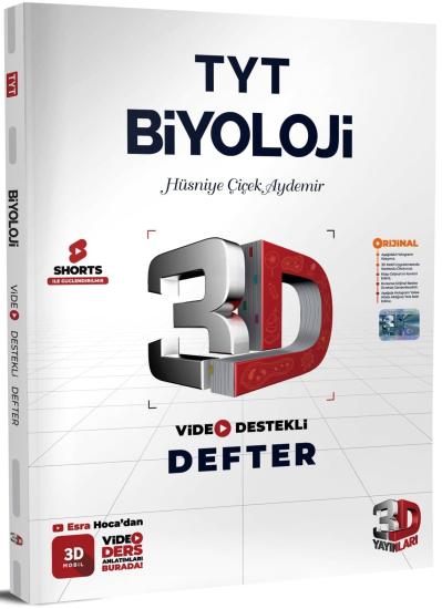 TYT 3D Biyoloji Video Destekli Defter