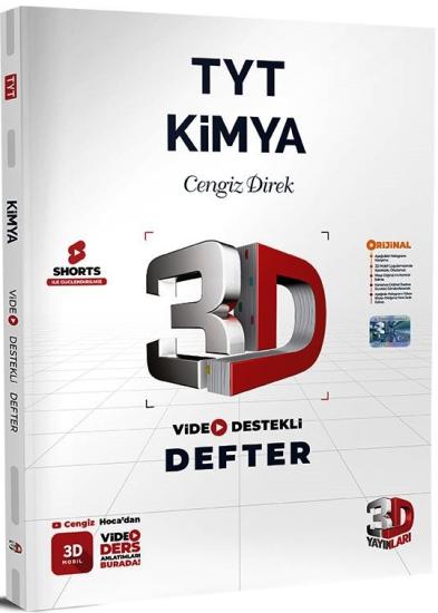 TYT 3D Kimya Video Destekli Defter